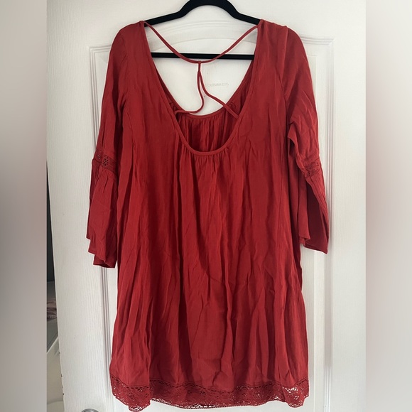 AERIE Sleeved Flowy Dress - Picture 4 of 7